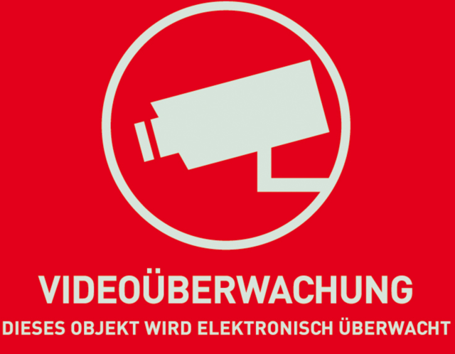 Warnaufkleber Videoüberwachung (ohne ABUS Logo) 74 x 52,5 mm