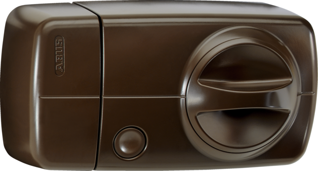 Secvest wireless additional door lock with rotary knob (brown) front view right