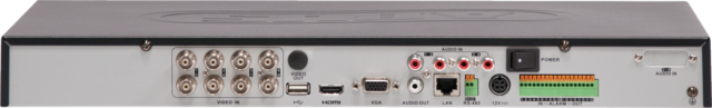 8-channel analogue HD video recorder back