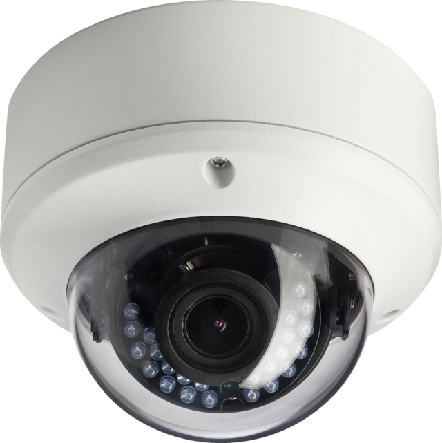 Dôme HD analogique extérieur IR 720 p à focale variable vue frontale