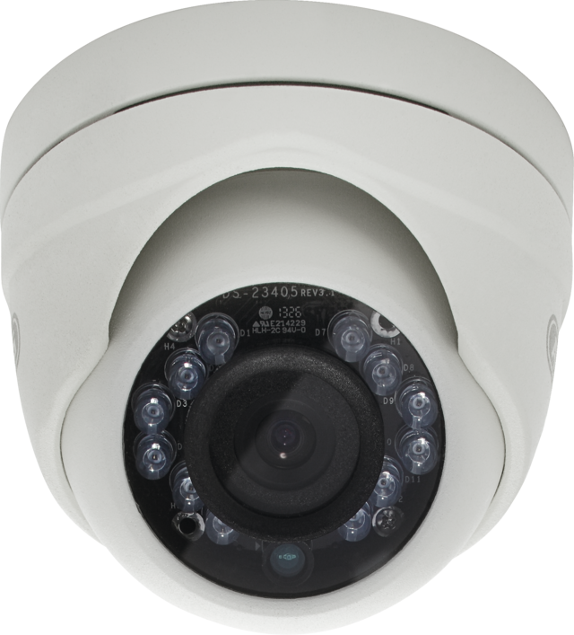 Day/night mini outdoor dome camera front view