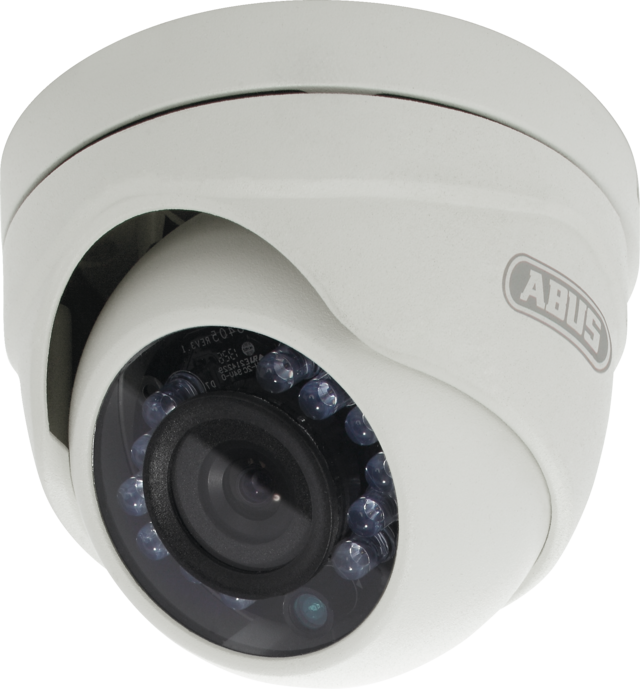 Day/night mini outdoor dome camera front view left