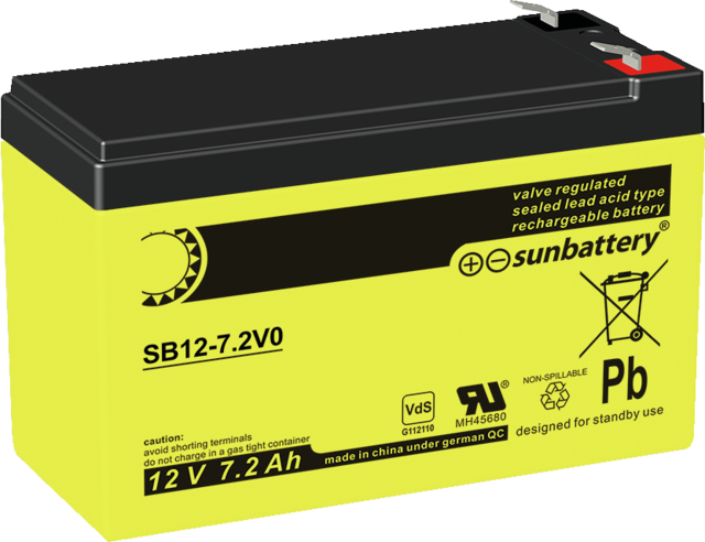 VdS Akkumulator 12 V, 7.2 Ah