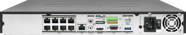 8-kanaals PoE Netwerk Videorecorder (NVR)