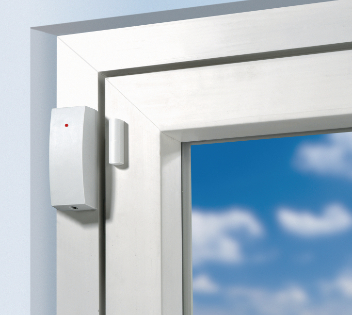 Détecteur sans fil  d’aperture, blanc Exemple d'utilisation