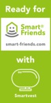 Ready for Smart Friends with Smartvest; Weitere Informationen zum Einbinden in ein Smart Home System, finden Sie auf www.smart-friends.com