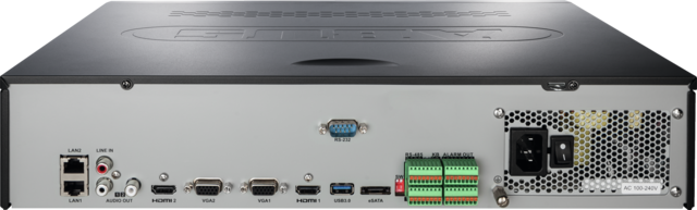 32-channel network video recorder (NVR) back view
