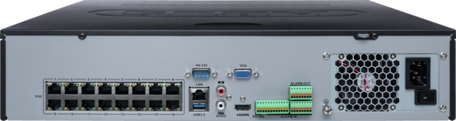 Enregistreur vidéo réseau 16 PoE canaux (NVR)