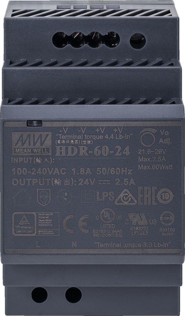 24V DC power supply unit for DIN Rail