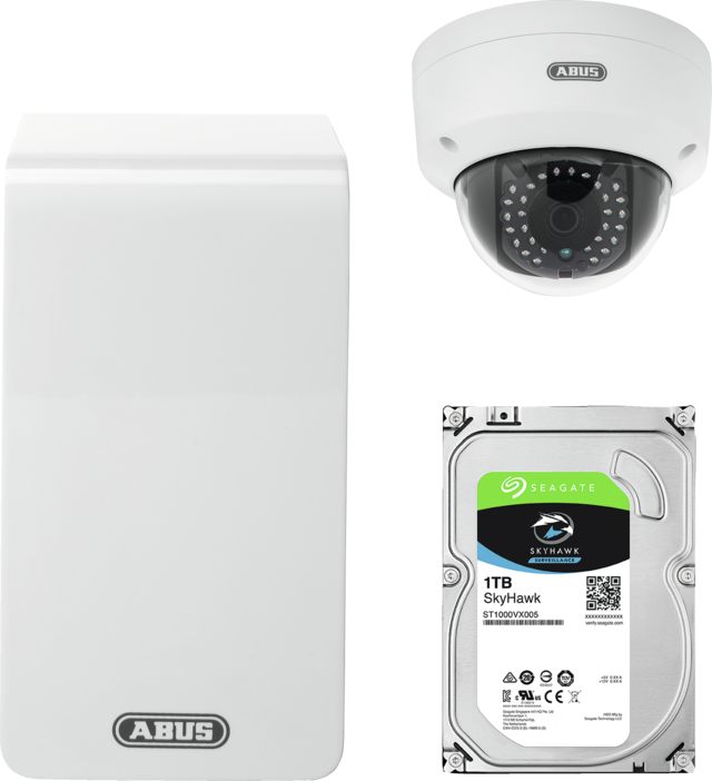 ABUS IP video surveillance 6-Channel Wi-Fi complete set