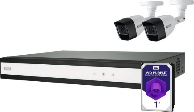 ABUS analog HD videoovervågning Kompletsæt 6-kanals hybrid