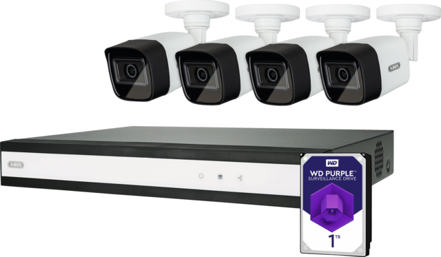 ABUS analog HD videoovervågning Kompletsæt 8-kanals hybrid