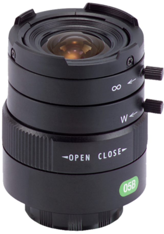 1/3" IR Vario Lens 2.8-12 mm Man. Aperture front view