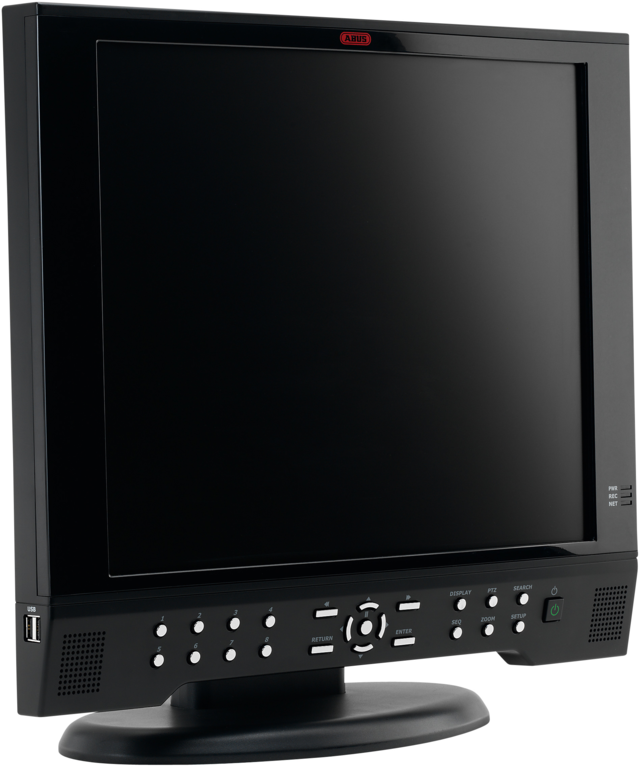 8-channel 19'' combo digital recorder front view right