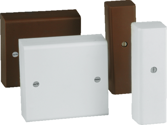 Screw terminal distributor flush mount, 8-pins, brown front view