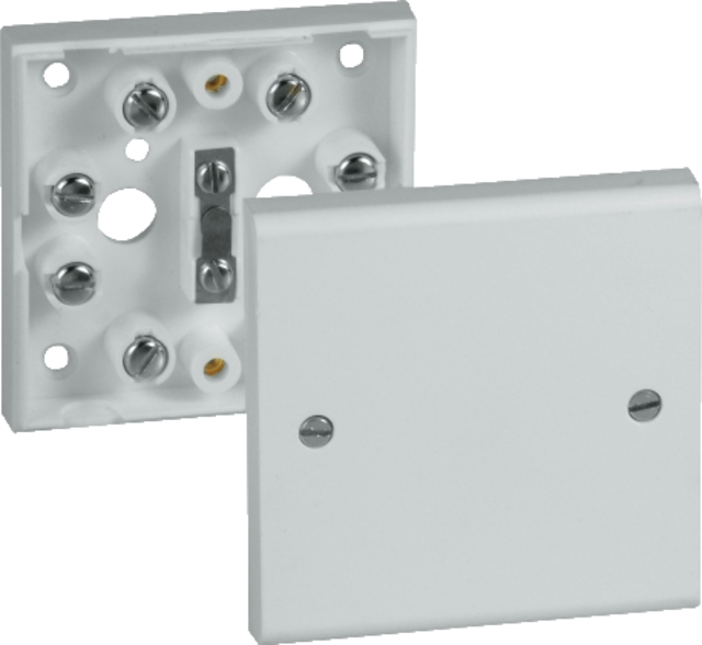Screw terminal distributor flush mount, 8-pins, white inner view