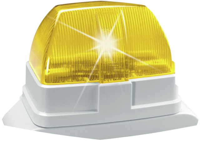 Xenon flashing light, yellow front view right