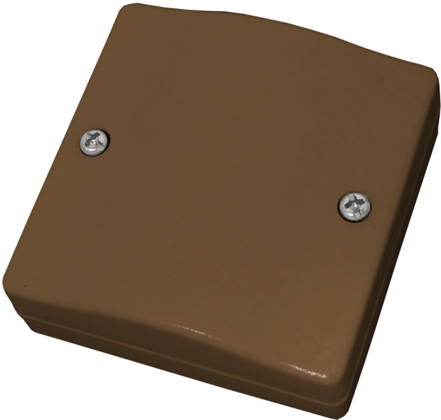 Screw terminal distributor flush mount, 8-pins, brown front view