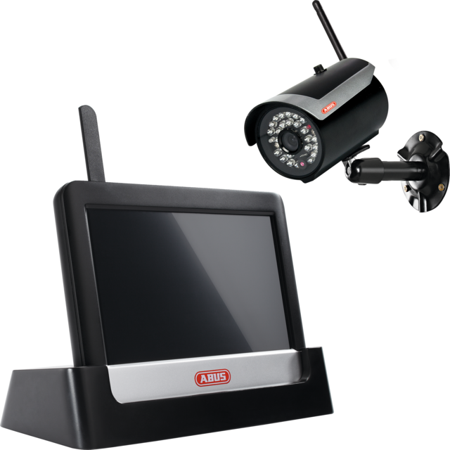 7‘‘ Heim-Videoüberwachungsset Touch & App – Komplettset aus IR-Funk-Außenkamera, Monitor und Docking-Station (TVAC16001)