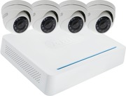 Analogue HD Monitoring Set: 8-Channel Video Recorder + 4 Outdoor Dome Cameras