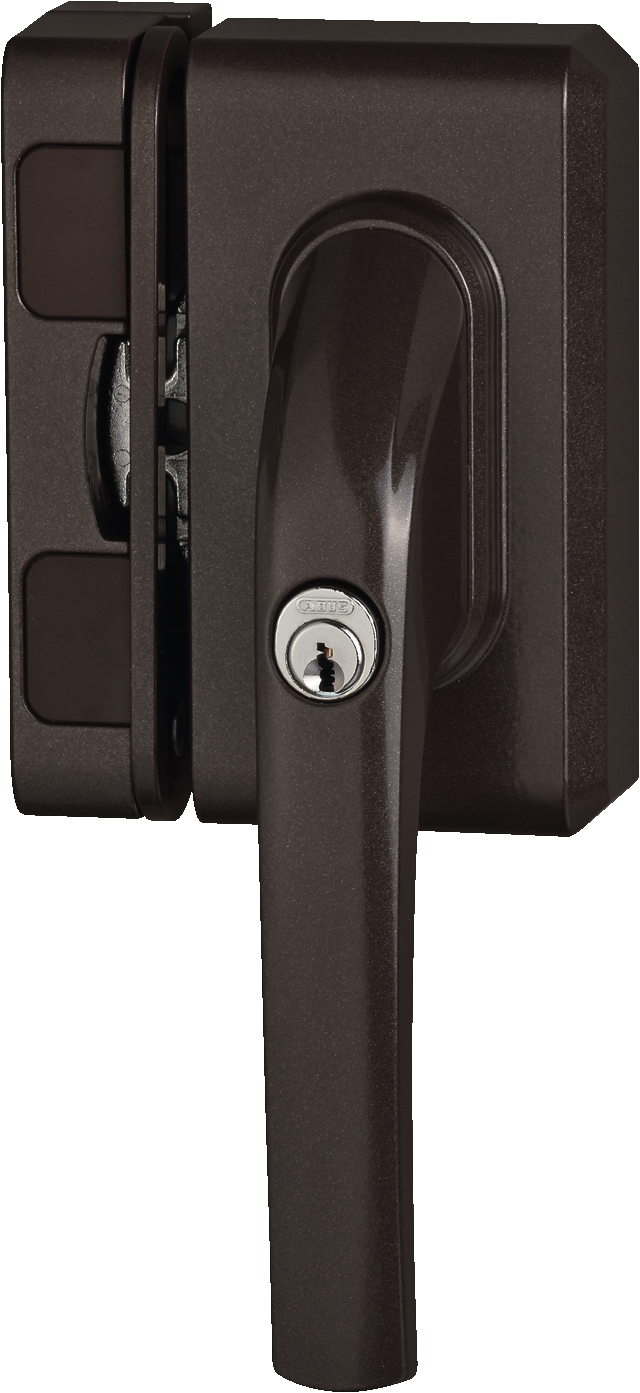 security window handle FO500N brown oblique front view