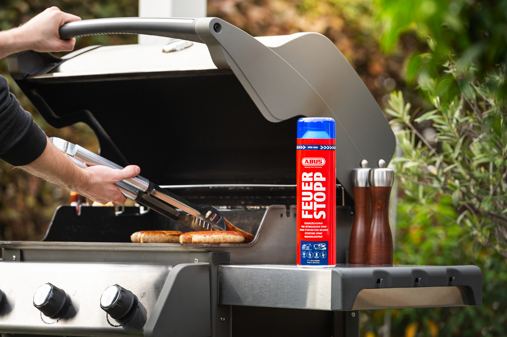Application example – Fire Extinguisher Spray at the barbecue