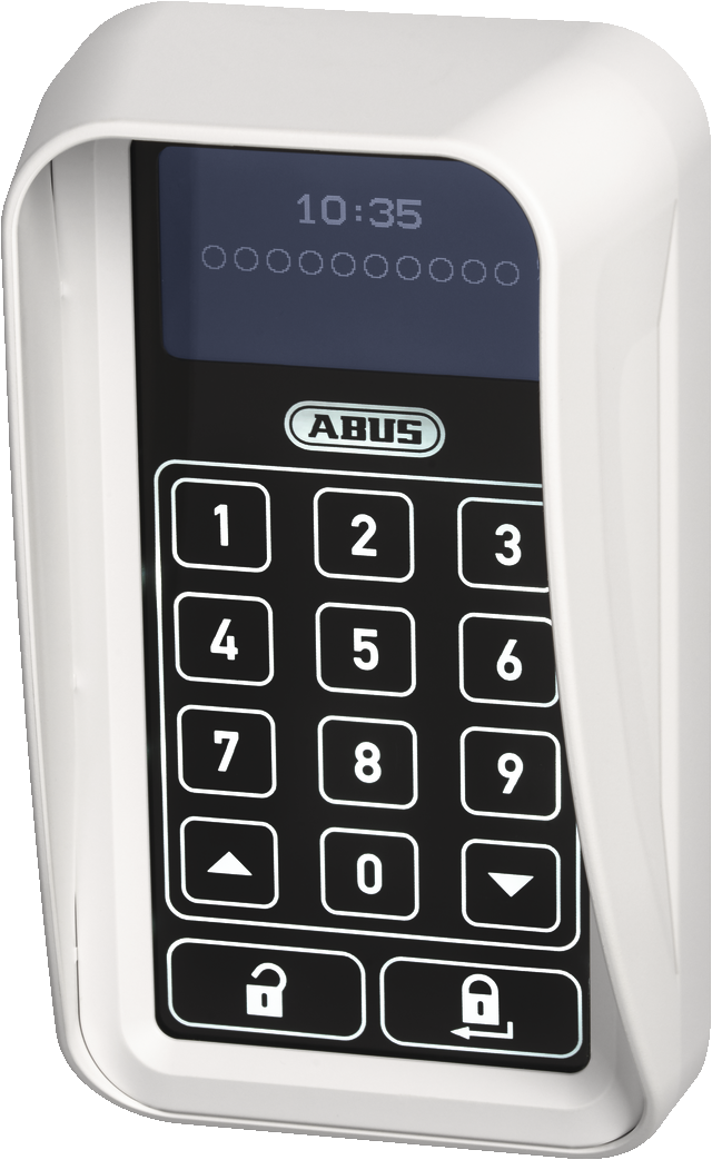 privacy cover for radio keypad HomeTec Pro CSS3000 oblique front view white oblique front view