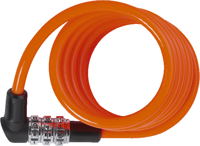 Candados de cable en espiral 3506C/120 orange