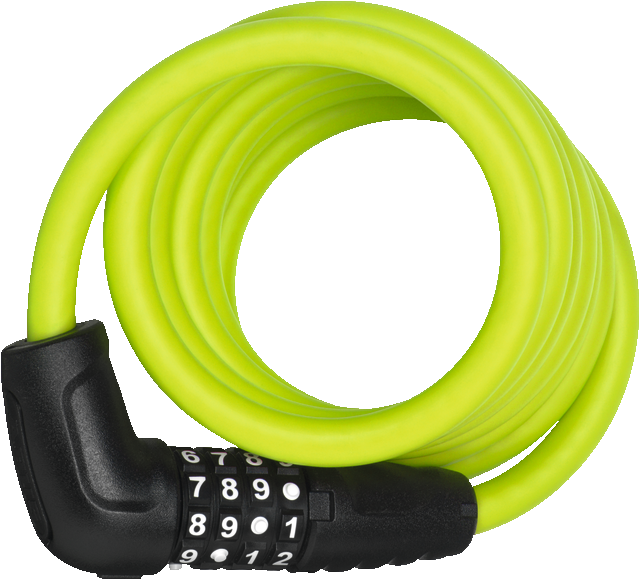 Coil Cable Lock 5510C/180/10 lime SCMU
