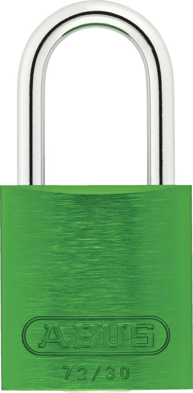 Padlock aluminum 72/30 color green