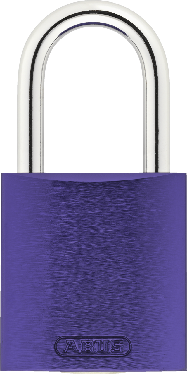 Vorhangschloss Aluminium 72/30 violett Rückansicht