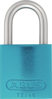 Padlock aluminium 72LL/40 turquoise Lock-Tag