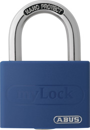 Padlock aluminum T65AL/40 blue Lock-Tag