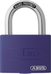 Padlock aluminum T65AL/40 purple Lock-Tag