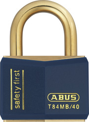 Padlock brass T84MB/40 blue