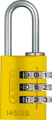 Combination lock 145/20 yellow B/DFNLI
