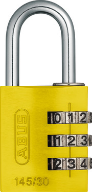 Combination Lock 145/30 yellow