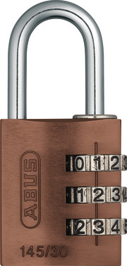 Combination lock 145/30 brown