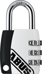 Combination lock 155/30 white B/DFNLIESPP